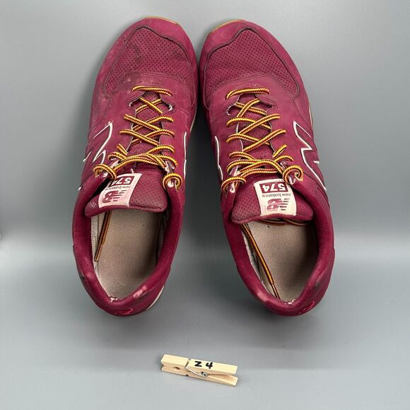 New Balance 574 Men's Size 13 Maroon Lace Up Low Top Athletic Running Sneaker - Picture 12 of 12